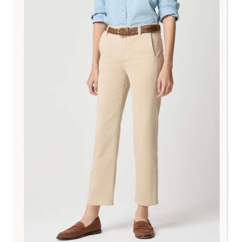J.Crew Everyday Chino Pant Womens 6 Natural New Stretch Straight CQ422